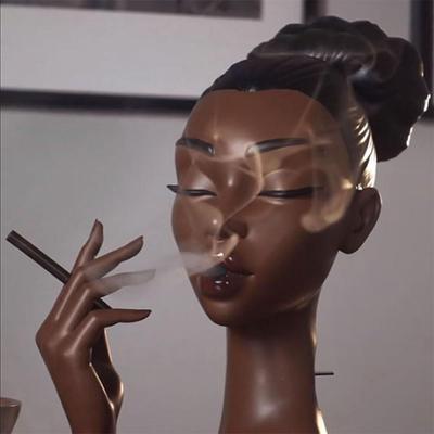 Nuevo Quemador de Aromas para Cabeza Negro Mujeres Quemador de Incienso para Cabeza de Cigarrillo