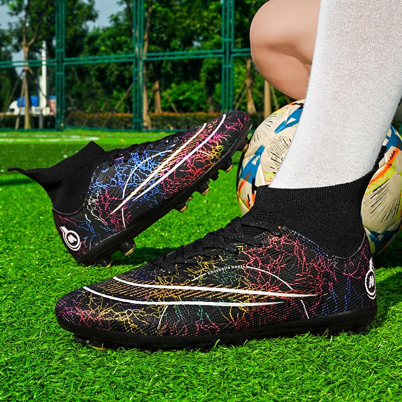 

Football shoes Men s AG long nails TF broken nails training anti-slip wear-resistant outdoor sports football shoes for children 35 небо синє кольору