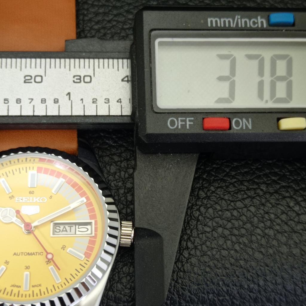 REFURBISHED SEIKO 5 AUTOMATIC 6309A VINTAGE JAPAN MENS YELLOW WATCH A440829-4 Sk-a440829