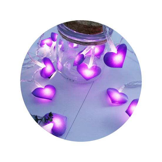 Fairy Light Romantic Warm Atmosphere Home Decoration Fabric Love Heart
