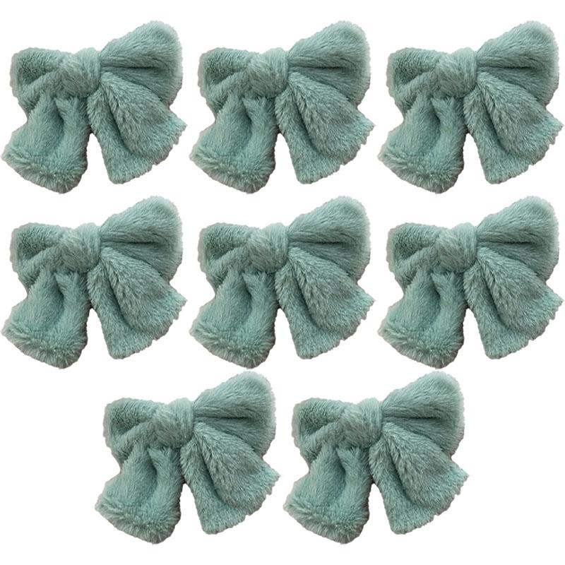 Nuova Pinza per Capelli con Fiocco in Peluche Carino Invernale, Pinzette a Fiocco Semplici Colorate Solide Coreane, Grande Fermaglio per Capelli per Bambine