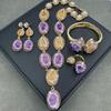 Natürlicher Kristall Rohstein Barockperle Vierteiliges Set Personalisierter Modeschmuck