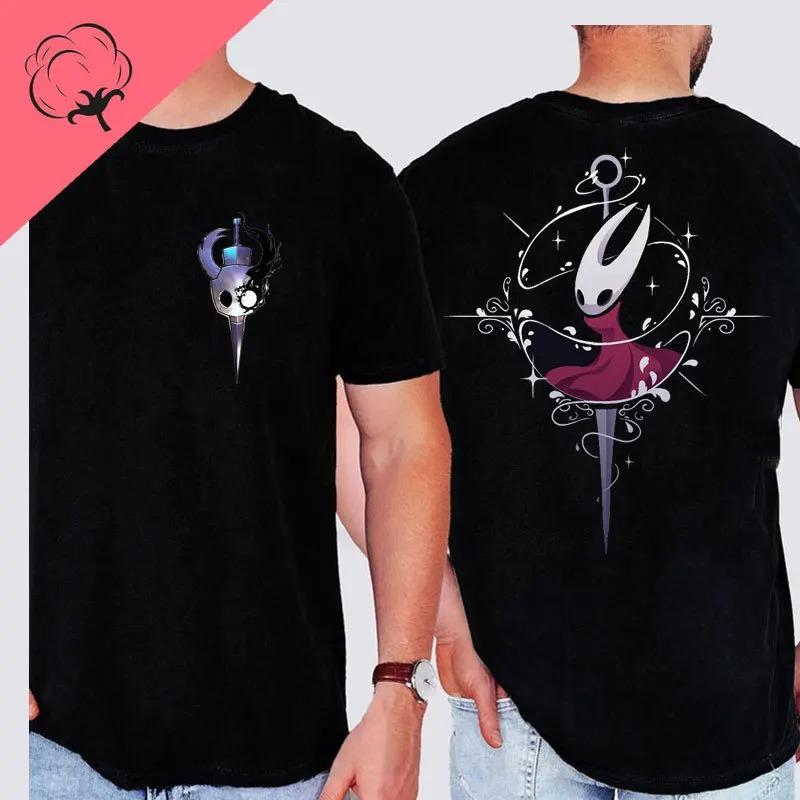 2026 New Fashion Game Tees Silk Song Graphic Hollow Knight T-Shirt Men Skull Graphic Gothic Anime Tshirt Women Cotton Loose Top