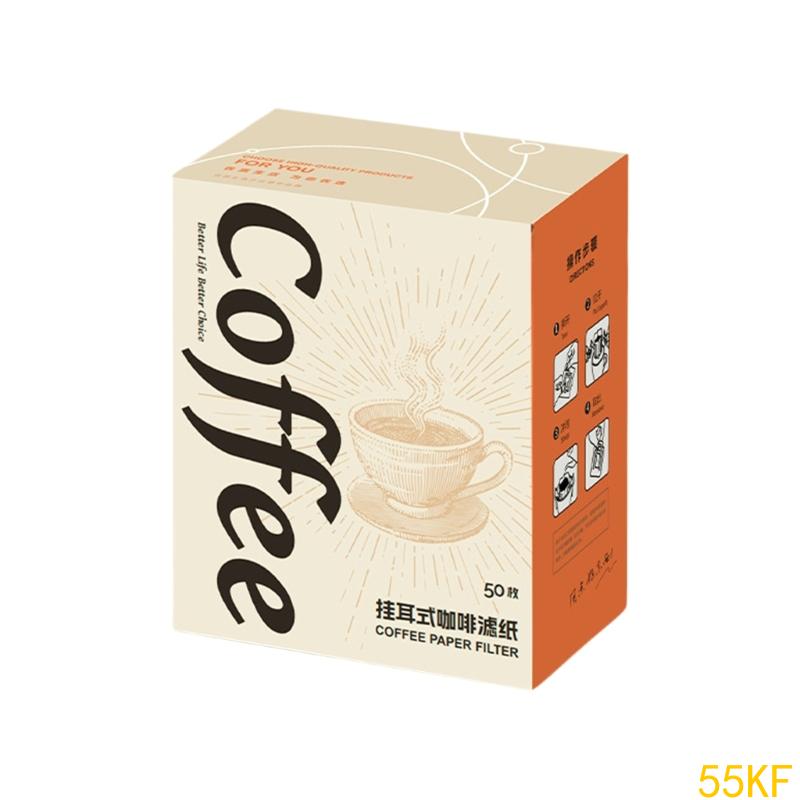 55KF 25/50pcs Disposable Filter Paper Bag Portable Hanging Ear Coffee Fliter Bag Brewing Tool Coffee Accessories Enduring