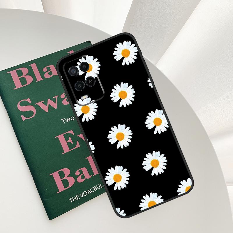 

Daisy Flower Case For Oppo A58 A78 A98 A15 A16 A17 A52 A72 A76 A96 A54 A74 A94 A57 A77 A54S A57S Cover OPPO A54s
