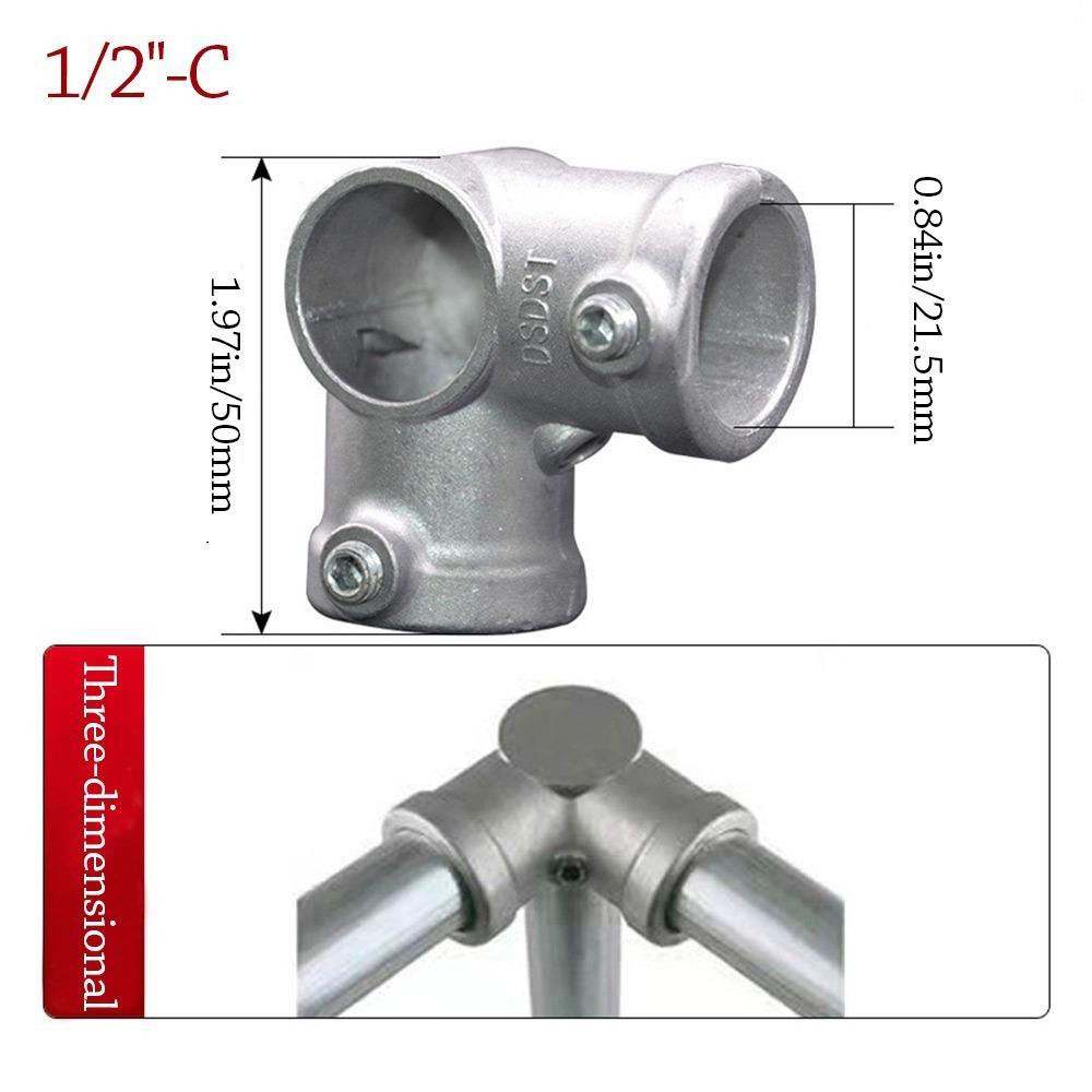Fixed buckle Frame Fasteners Aluminum Alloy Steel Circular Pipe Connector  Steel Tube Shelf