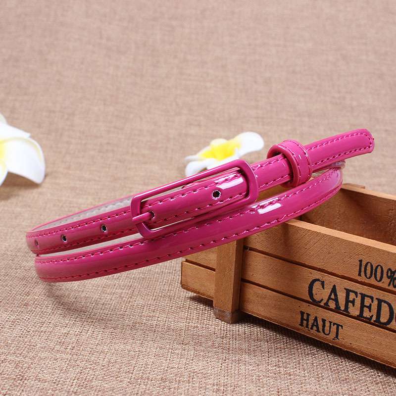 

Women s Belt Versatile Buckle Candy Women s Decoration Fine Color Thin Belt Fashion Belt Women s Pin