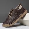 Fashion 2025 New Outdoor Versatile Lace Up Comfortable Sports Casual Leather Shoes Fashionable Men's Breathable Casual Leather Shoes