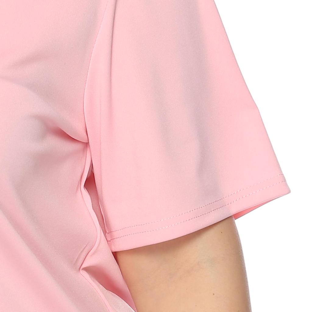 Női Plus Size Egyszínű Hullámos Szélű Kiégetett Csipke Horgolt Alkalmi Rövid Ujjú Póló