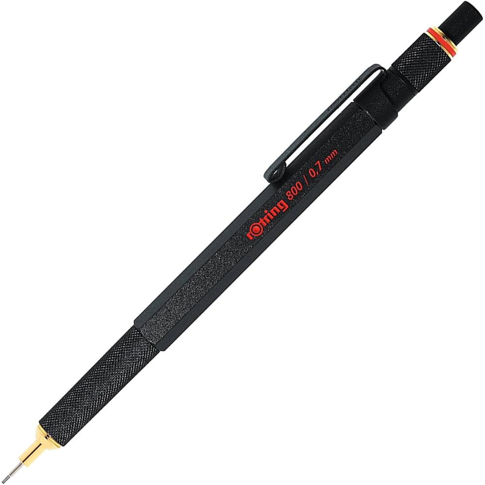 Rotring 800 Retractable Mechanical Pencil 0.7mm Black Barrel