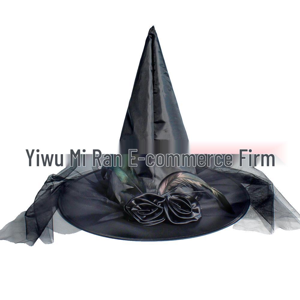 Işıklı Örümcek Ağı Cadı Şapkası Cadılar Bayramı Dekorasyonu