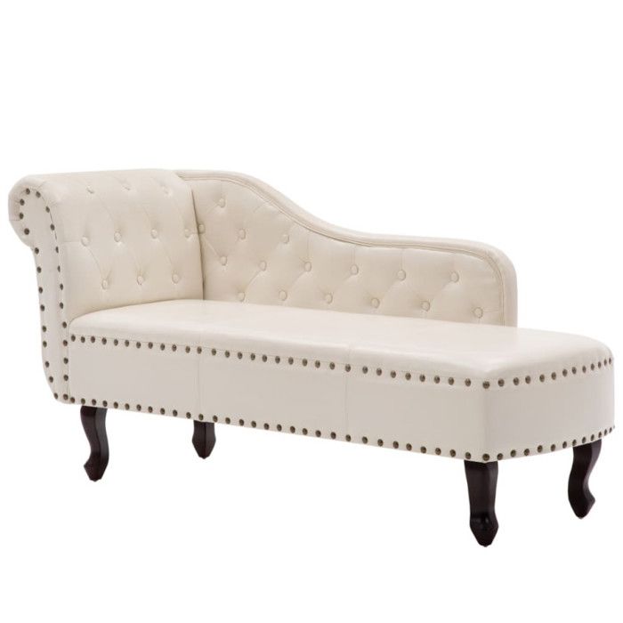 VidaXL Chaise Longue Cuir Artificiel Canapé Méridienne Salon Chambre Maison 60783