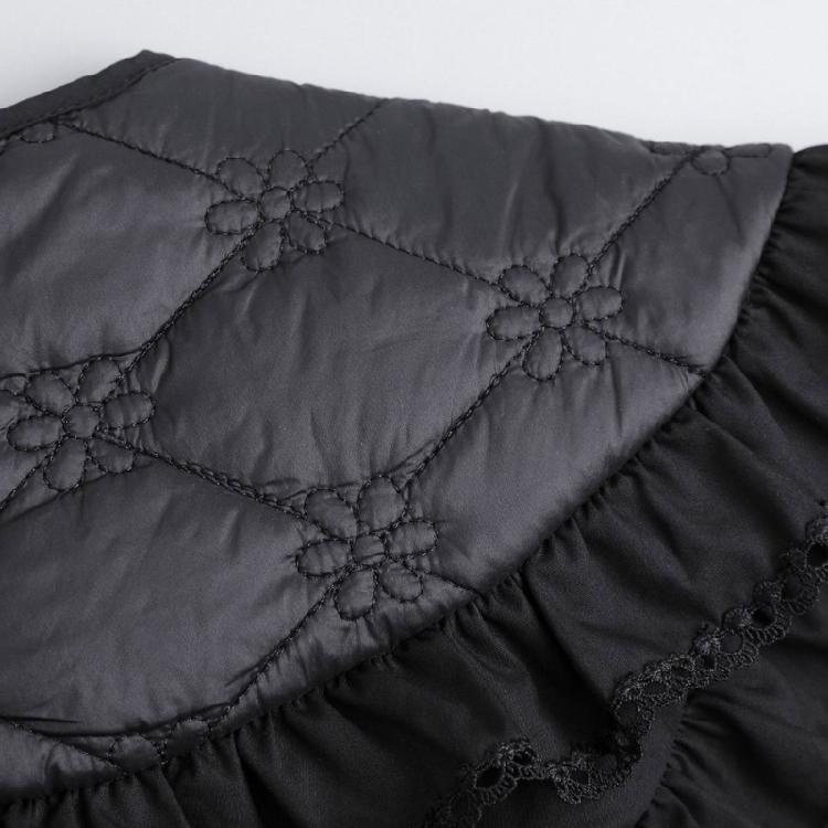 Sophisticated Sequins Quilted Cape False Collar Chinese Elegant Ruffled Lace Layering Shawl Clothing Accessory for Dress