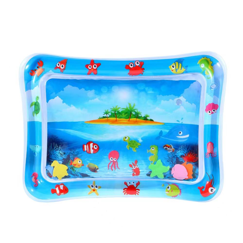 Infinno Inflatable Tummy Time Mat Premium Baby Play Mat Inflatable Water Cushion Interactive Baby Toys for Sensory Development