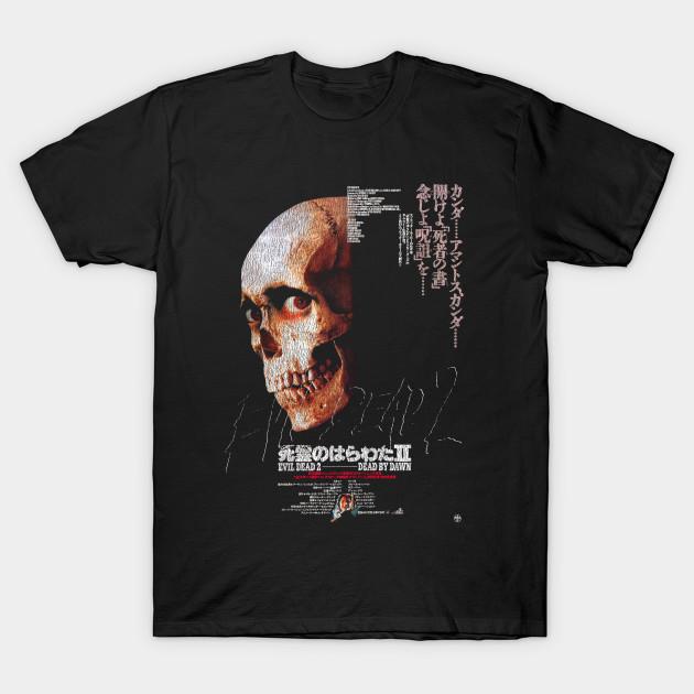 

Men Black Print T-shirt Japanese Evil Dead Worn Poster No-Cut Transfer Paper Print Cotton Tshirt - Men s Summer Cotton Graphi... 5XL різнокольоровий