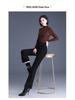 Women's Black Silk Cotton High-Waist Winter Pants - Slimming, Warm, Thickened, Korean-Style, Versatile, Stylish, Slightly Flared.