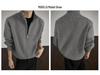 Men's Autumn Knit Cardigan - Loose Casual Stand Collar Jacket with Long Sleeves and Half High Collar Zipper.