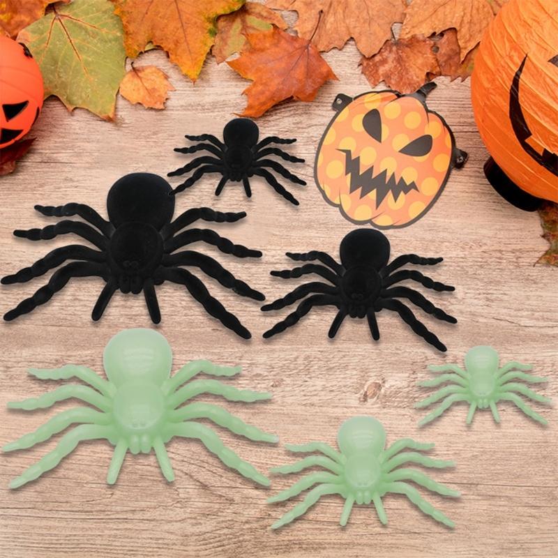 Fashoin Soft Sturdy Plastic Spiders Portable Accessory for Halloweens Gags Lifelikes Designs Easy to Use Decoration
