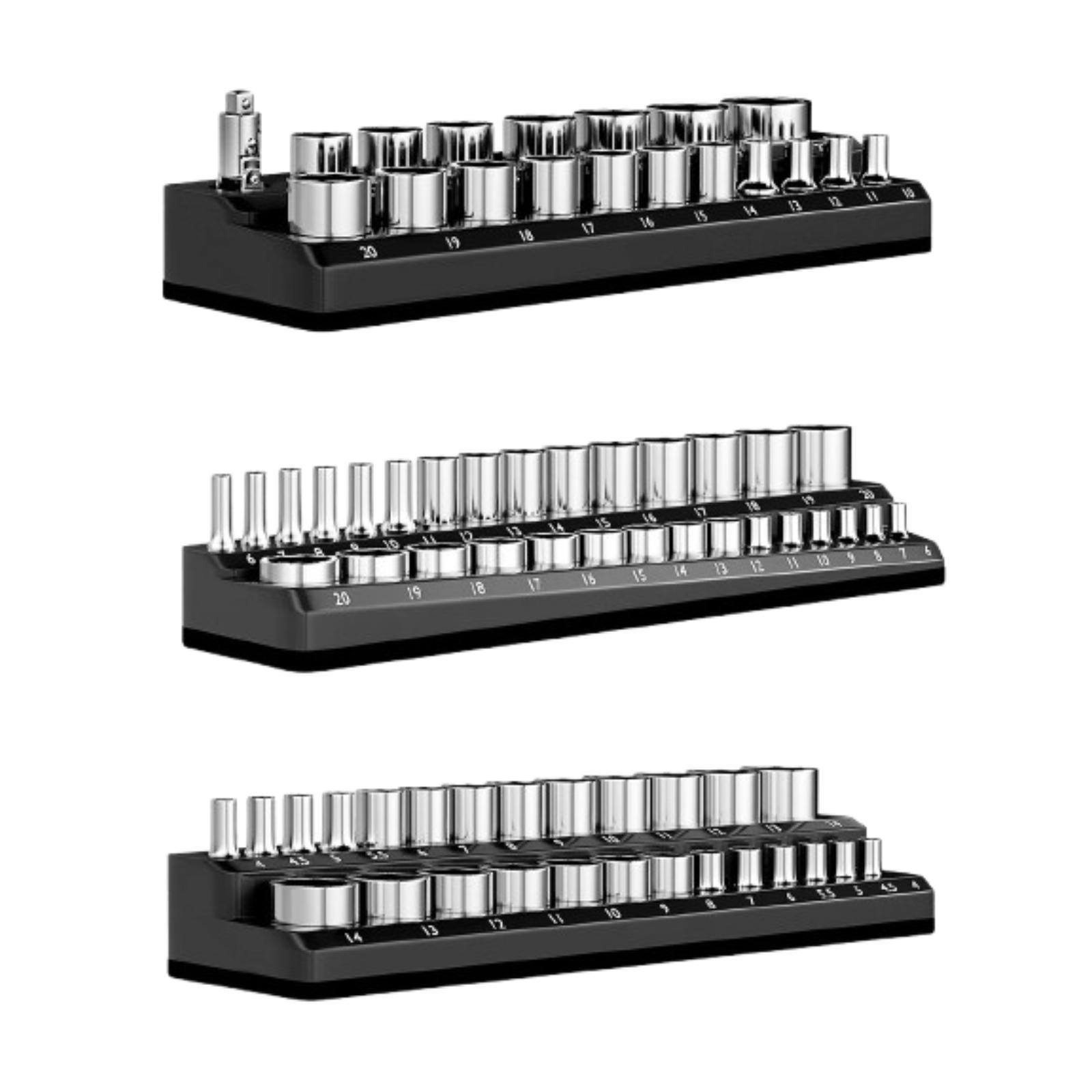 

3x Socket Organizers Accessories High Performance Multifunction Professional Utility Portable Socket Holders for
