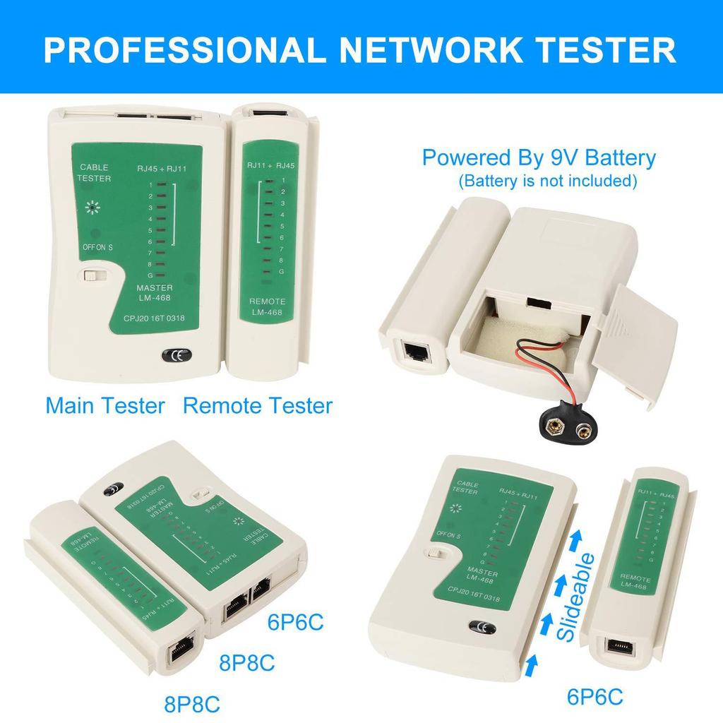 Multifunctional RJ45 Network Cable Crimper & Tester Set for Home Installation