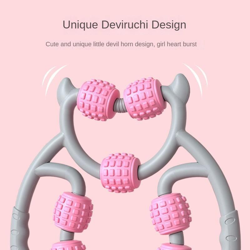 Nine-wheel circular leg clamp, thigh muscle relaxer, leg stretching massager, beautiful leg yoga roller clip lady Body Care