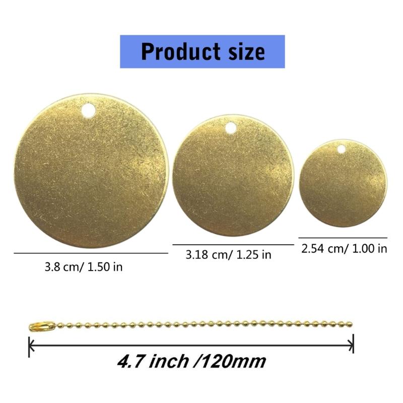 Personalized Jewelry Disc Decorations Stable Stamping Blanks Brass Blanks Discs for Artistic Jewelry Making and Crafting