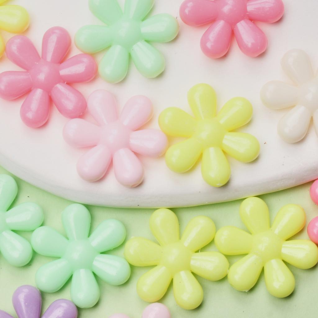 Moda de înaltă calitate, mărgele libere scobite, flori colorate, stele de mare, acrilice, mărgele DIY lucrate manual, 50 buc Accesorii DIY, margele de bijuterii