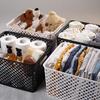 Rectangular Decorative Storage Baskets 2 Pack with Cut-Out Handles Ideal Organizing Household Items Toys Garage Supplies