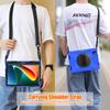 For Xiaomi Pad 5 Case Hand Strap Kickstand PC+Silicone Tablet Cover with Shoulder Strap