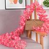 1.8m 256 Simulated Artificial Sakura Flower Garland Hanging Vines for Spring Home Room Wedding Party Decor