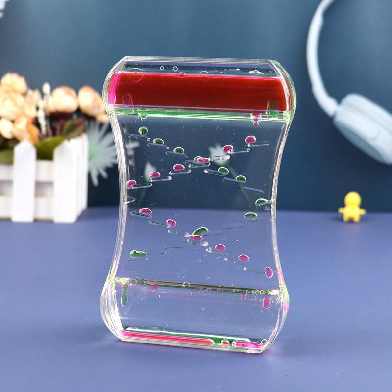 Creative Dynamic Oil Drop Toy Plastic Funnel Liquid Hourglass Student Gift Ornament