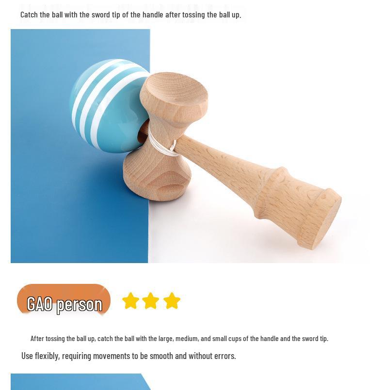 Skill Ball Wooden Kendama - Children's Educational Toy for Fitness and Leisure