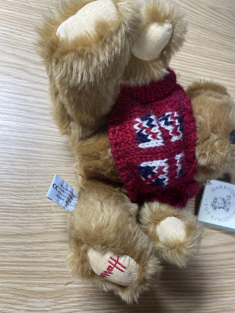 [USED] Harrods Teddy Bear In a Red Sweater, Approx. 30cm