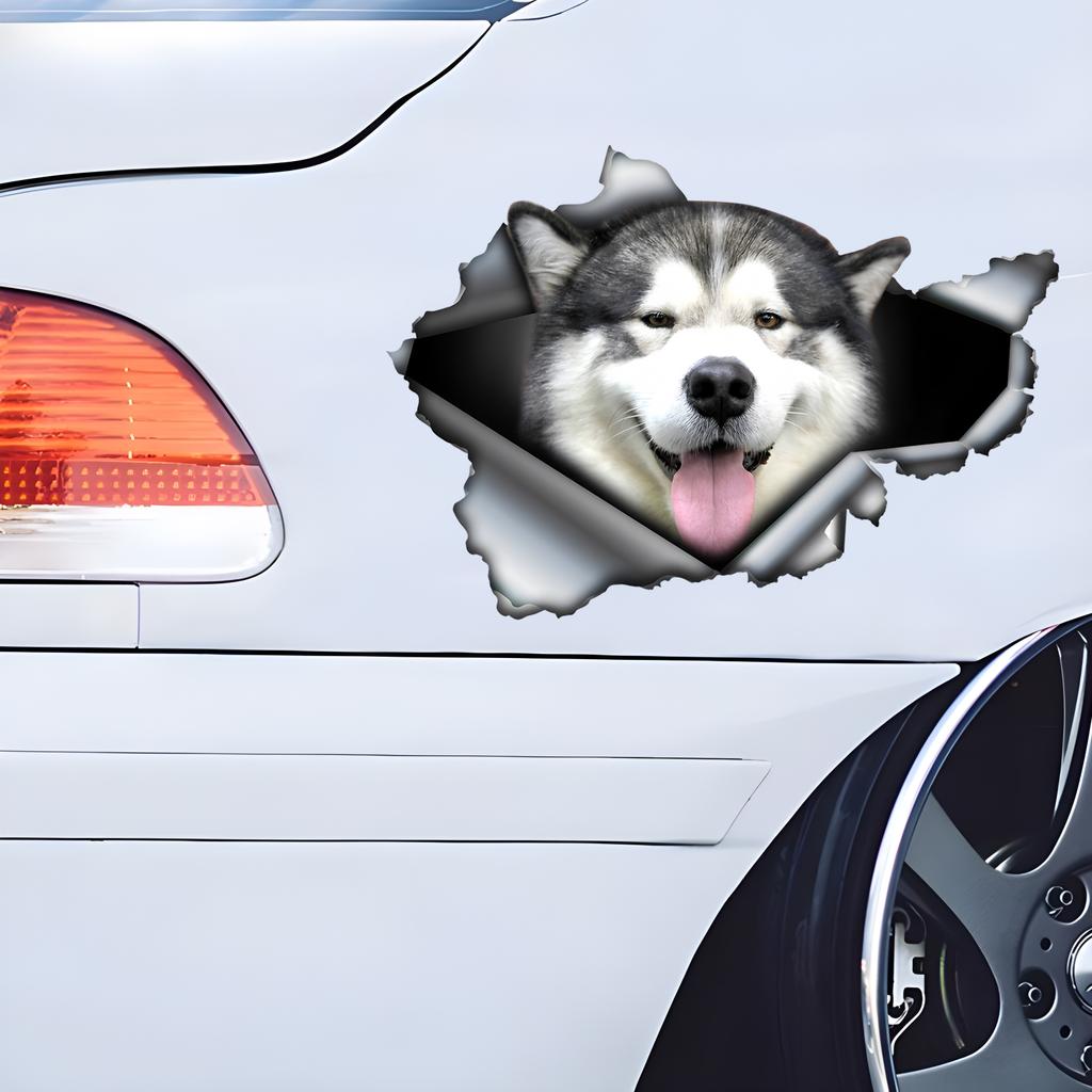 Malamute-Autoaufkleber, wetterbeständige Vinyl-Aufkleber für Fenster, Stoßstangen-Bastelarbeiten – Fahrzeugaufkleber aus PVC-Material