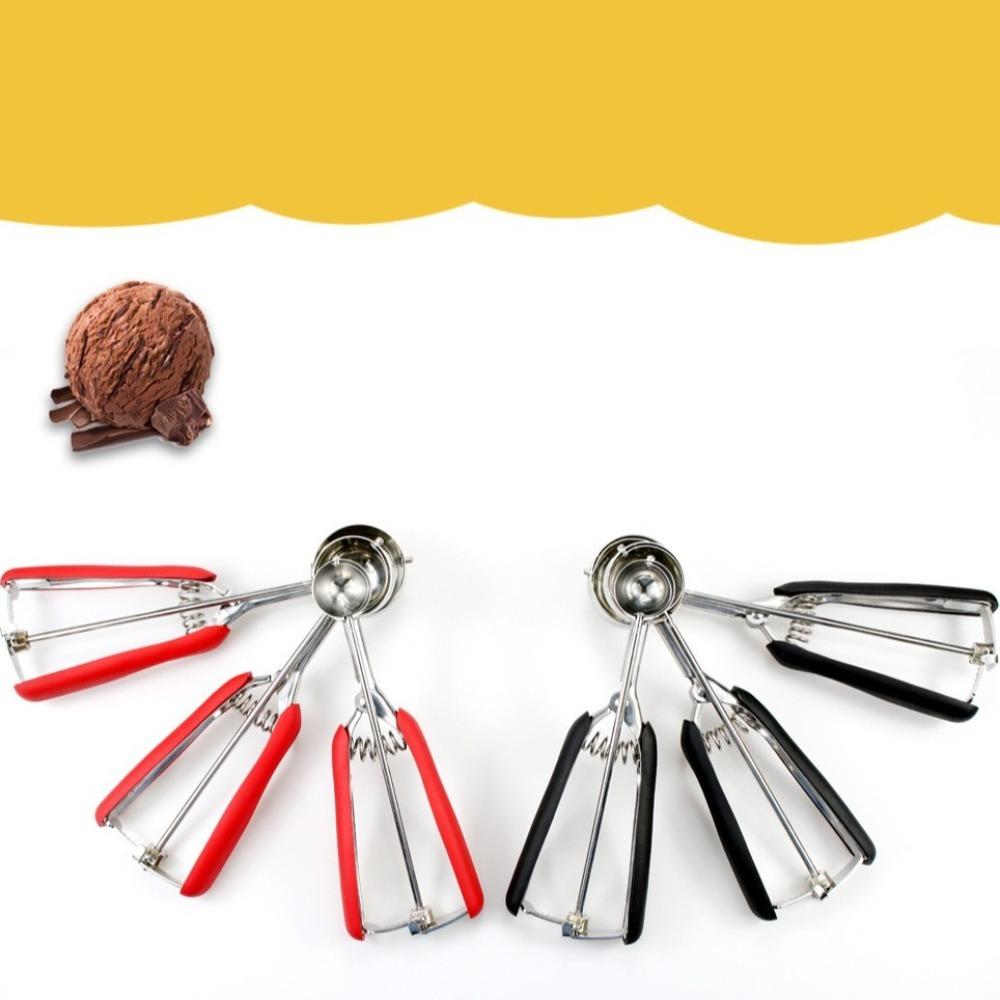 1/3PCS 304 Stainless Steel Ice Cream Scoop Ice Ball Maker Cookie Dough Scoop  Kitchen Tools