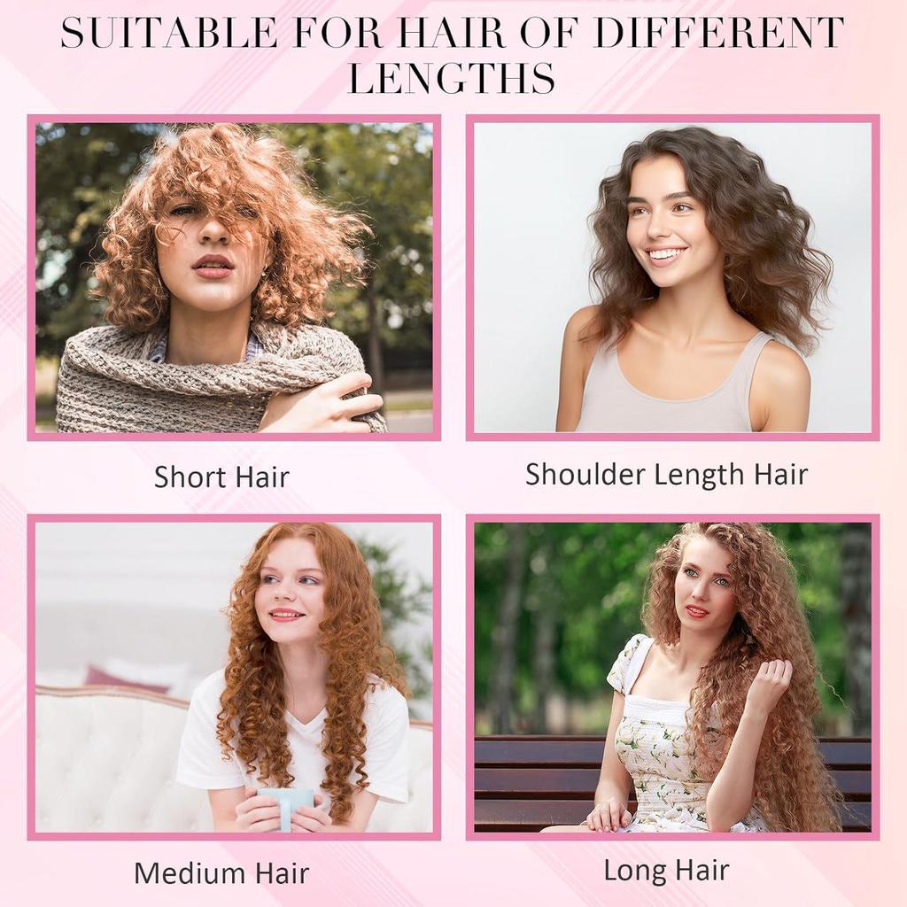 Tiktok Overnight Heatless Hair Curler for Long Hair - Soft Fine Wave Crimper