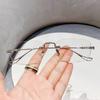 Luxury Unisex Rimless Presbyopia Glasses Blue Light Blocking Hyperopia Diopter Glasses Men Women Trendy Far Sight Eyewear