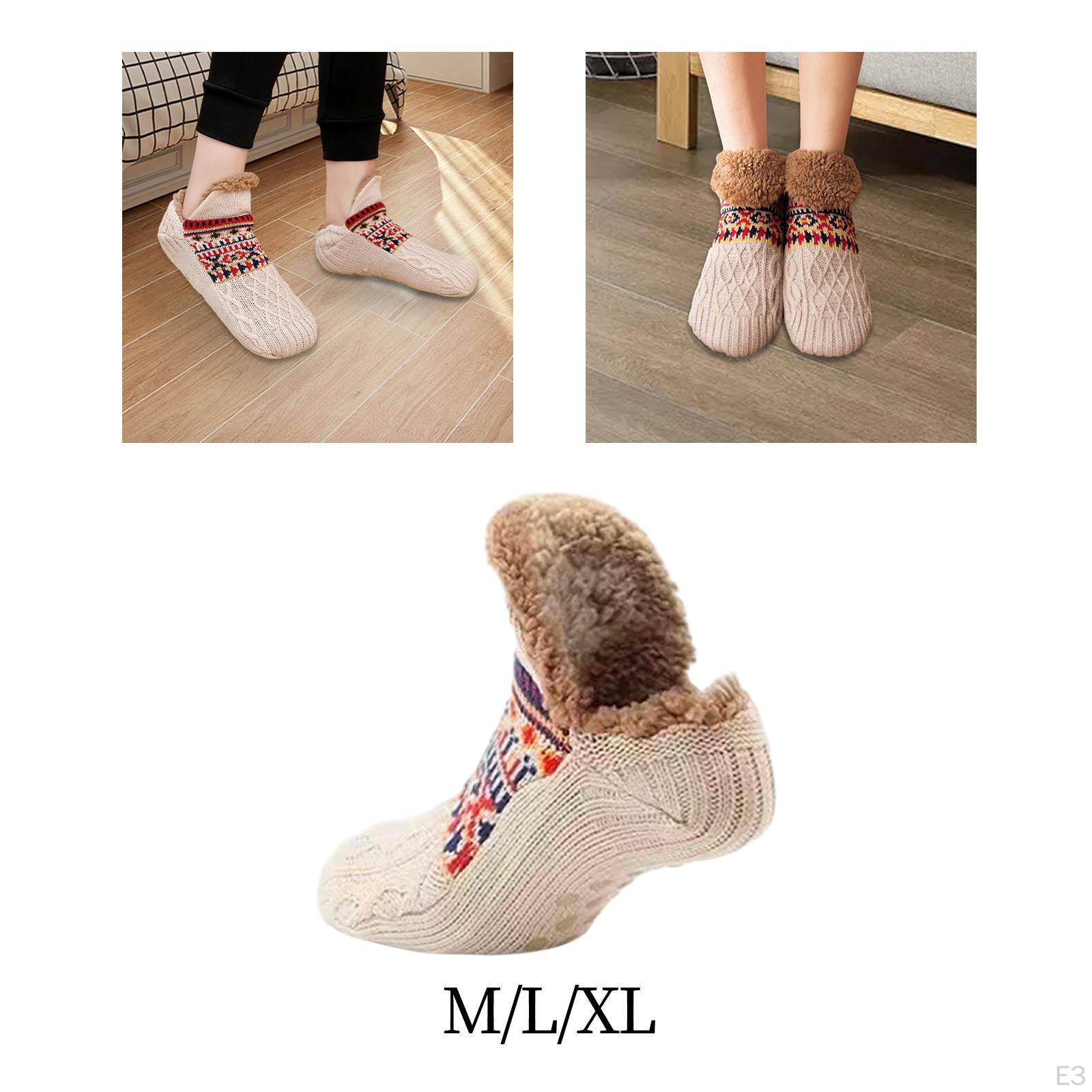 Уютные носки-тапочки на флисовой подкладке для мужчин и женщин L 26cm — фото 2