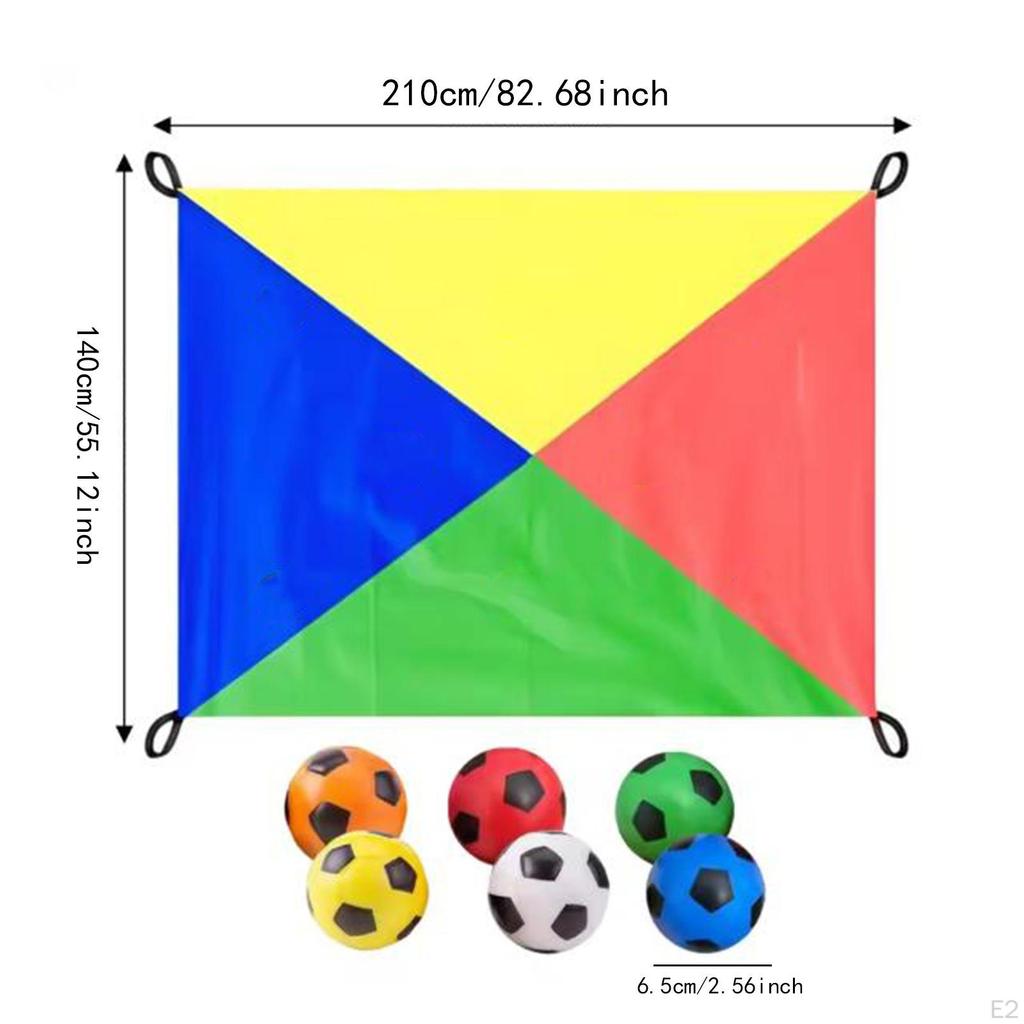 Tarp Team Building Game Exercise Activities Coordination Playing with Ball for Party Family Reunions