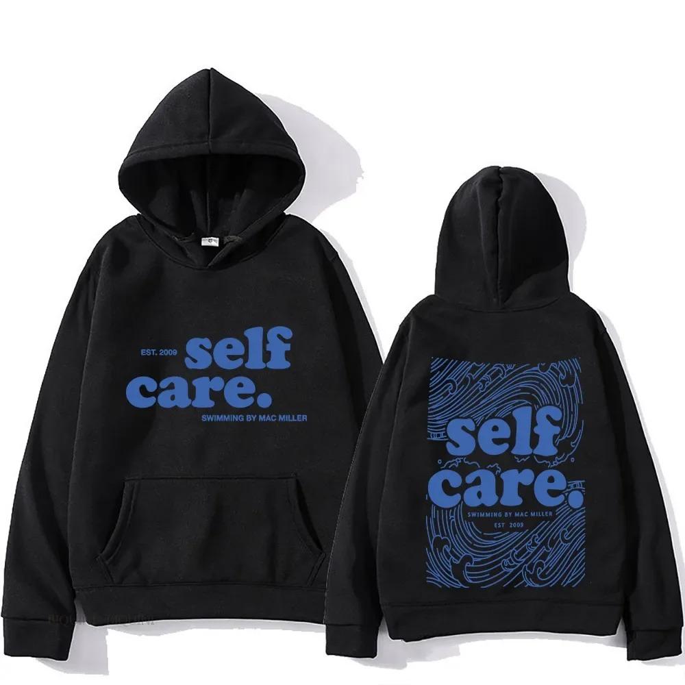 TENJINGE Trendy Macc Miller Self Care Hoodies Heavy Mental Casual Heren Sweatshirts Lange Mouw Winter Lente Hooded Pullovers Heren Hip Hop Kleding XL