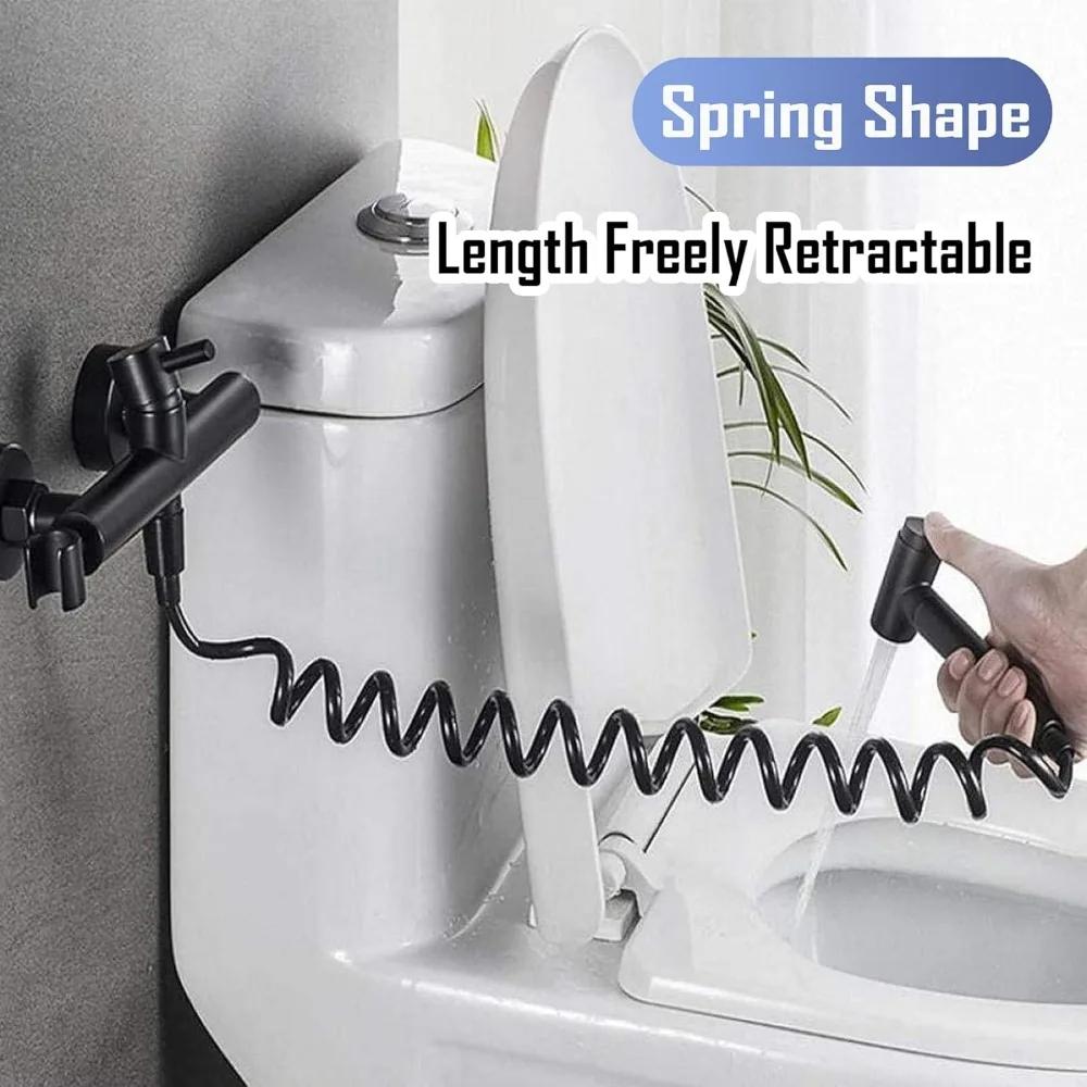 Spring Flexible Shower Hose, Suitable for Bathroom Faucets, Hand Showers, Washbasin Faucets, Showerheads -3M (gray)