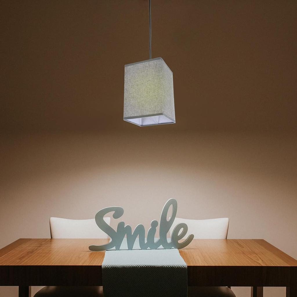 DOITOOL 2pcs Modern Linen Lamp Shade for Bedside Table Wall Light Chandelier Stylish Home Lampshade Replacement Light Shade for Table Lamps Natural