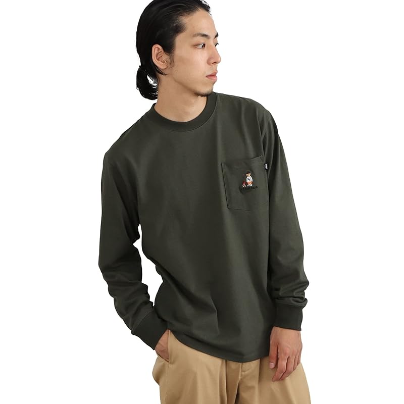 

[Beams Heart] L/S__TEE Takibi bear long sleeve T-shirt men s OLIVE S