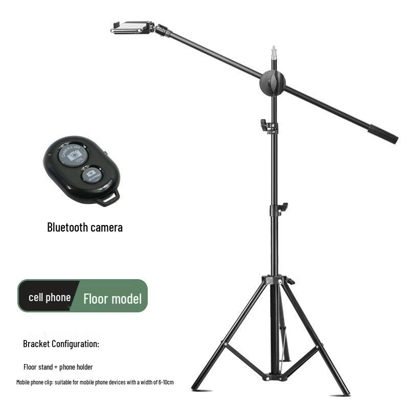 Adjustable Desktop Tripod with Fill Light for Top-Down Live Streaming, Photography, and Video Recording
