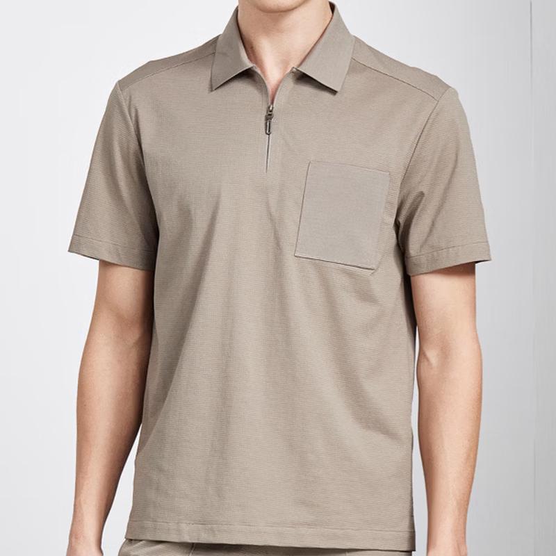 Antonio Men's Silk Blend Business Casual Polo Shirt