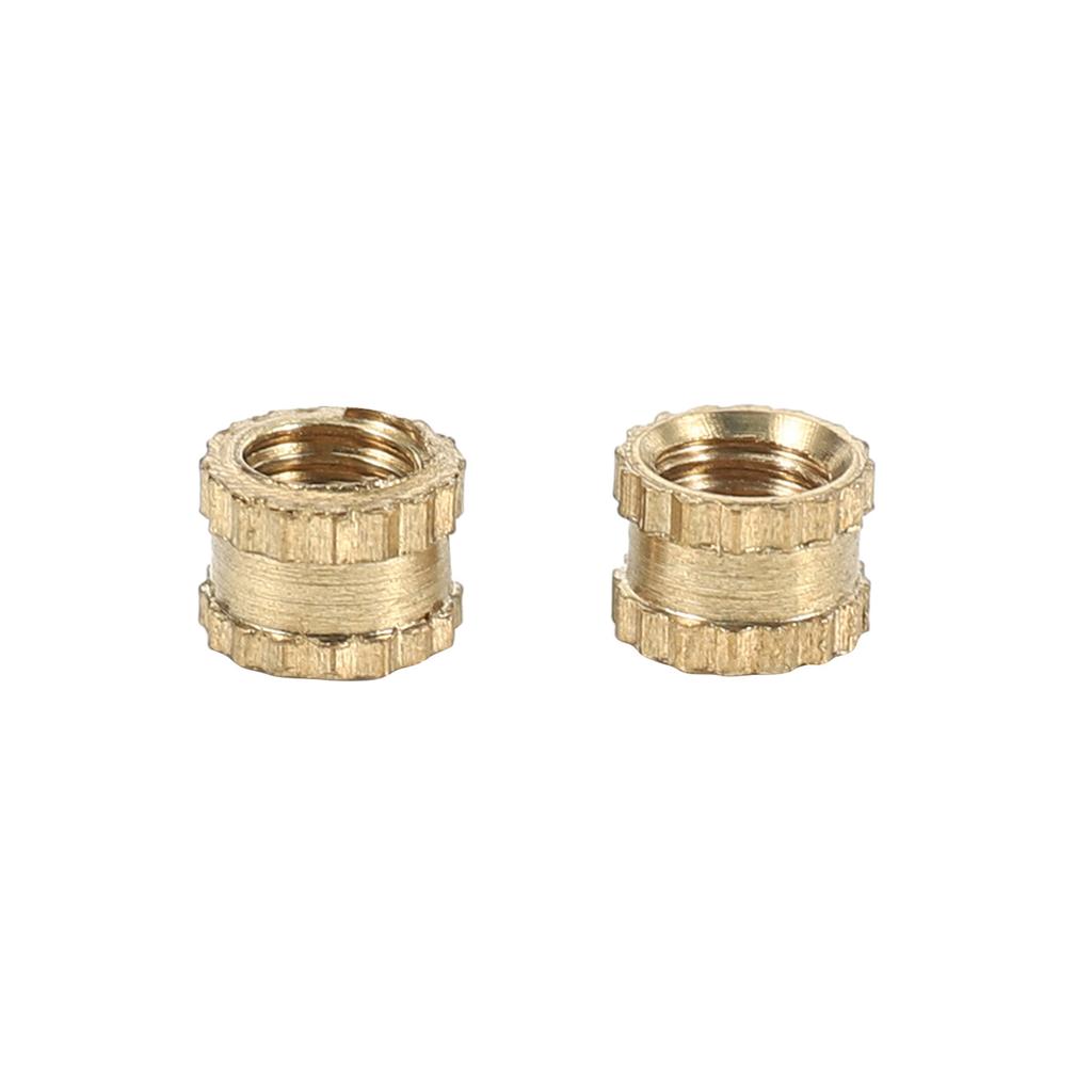 M3 x 3mm Female Thread Brass Knurled Threaded Insert Embedment Nuts 100PCS