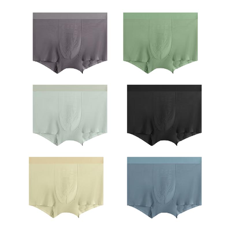 

MaoRen Men s Modal Moisture-Wicking Boxer Briefs with Silk Crotch 3XL