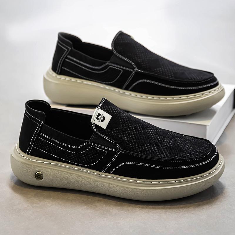 Summer Casual Shoes For Men Breathable Round Toe Slip-on Shoes Man Comfortable Platform Men's Driving Shoes Zapatos Para Hombre