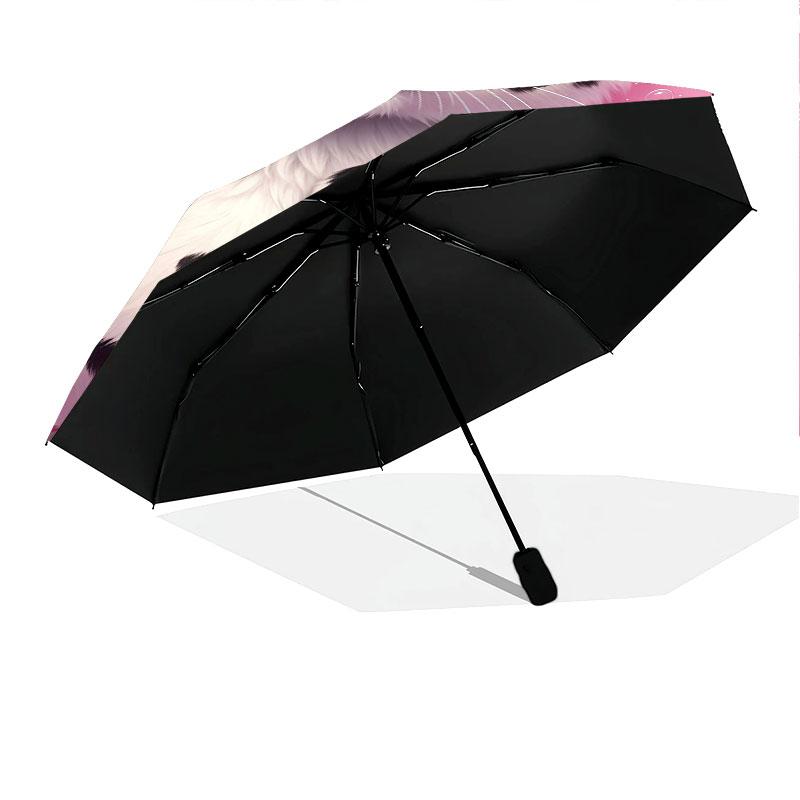 Black white animals Pattern Pattern New Style Umbrella, 1 Piece Automatic Folding Umbrella, Portable Travel Umbrella, Outdoor Umbrella, Birthday Gift