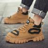 New Fashion Autumn And Winter Men's High Top Martin Boots Students Male Boys Trending Soft Sole Work Shoes Labor Protection Martin Sneakers